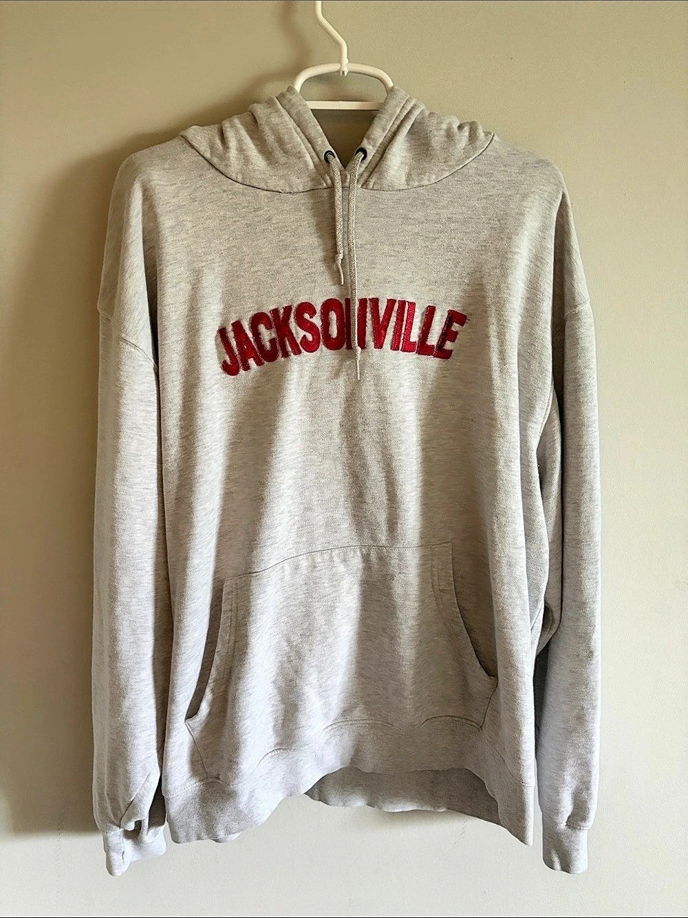 Jacksonville State Pullover Hoodie Gray & Red